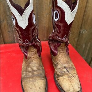 Ariat Men's Western Boots - Brown and Burgundy